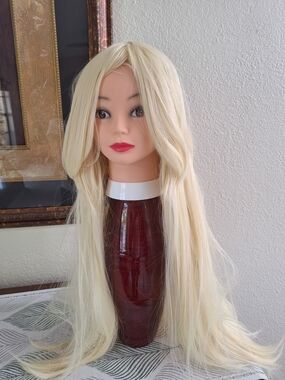 Blonde Long Straight Women's Wig - Lightweight Styling Cap